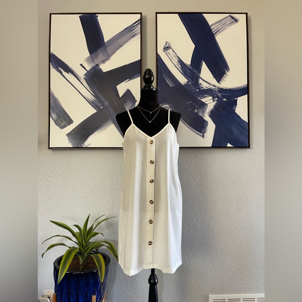 Women’s Shein white cream dress